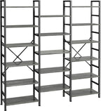 SUPERJARE Triple 6 Tier Bookshelf, Bookcase by SUPERJARE