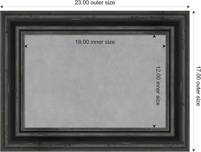 Amanti Art Black Framed Magnetic Board 17x23 Small Vision Board - Image 4