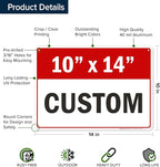 Custom Sign, Custom Sign for Business, Indoor/Outdoor use. 10x14 Inches - Image 7