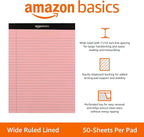 Amazon Basics Wide Ruled 8.5 x 11.75-Inch 50 Sheet Perforated Lined Writing - Image 2
