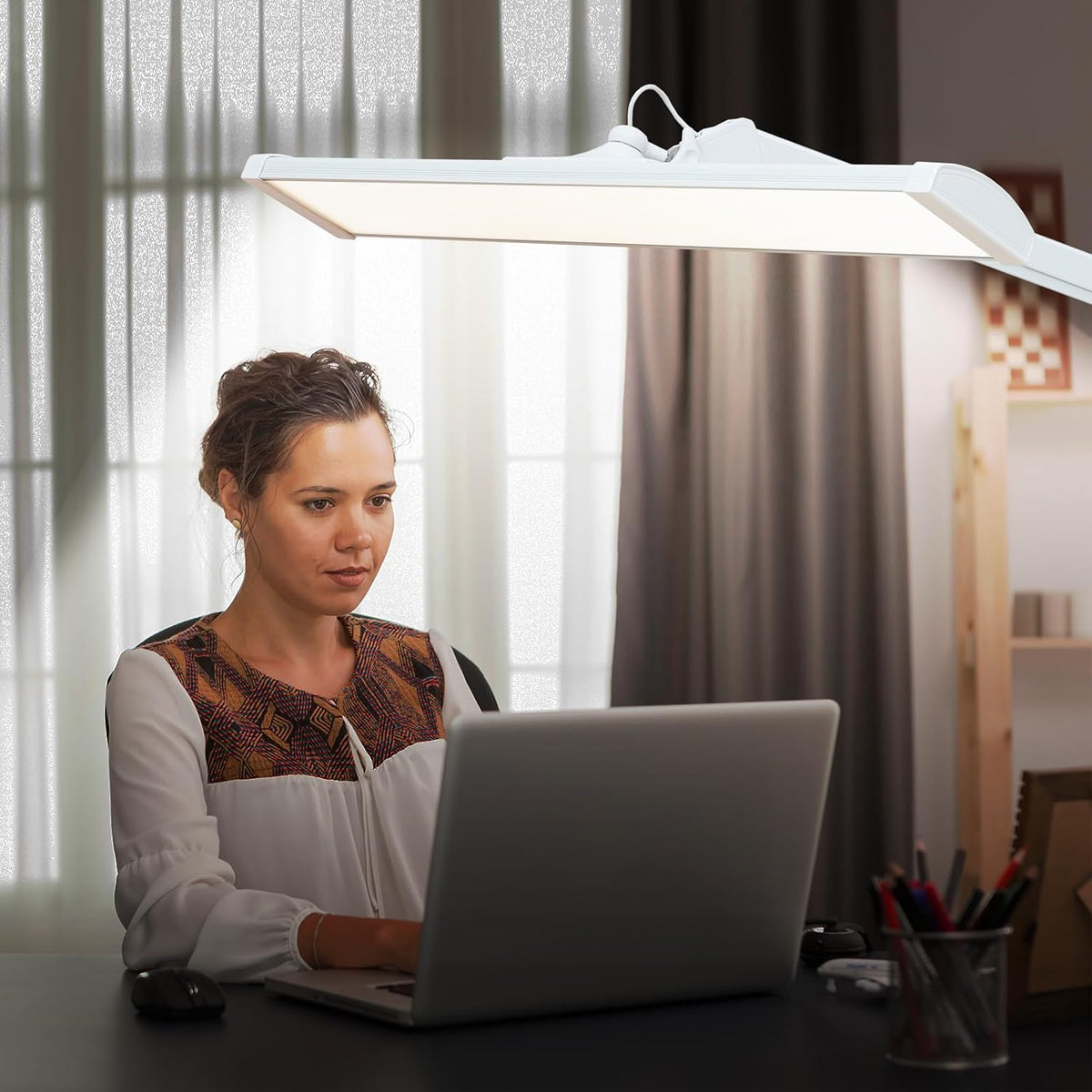 32-Inch LED Architect Desk Lamp with Clamp, 50W 4500LM, White
