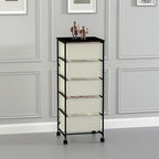 CASUNER Small Cabinet with Drawers Rolling 5 Drawer Mobile File Cabinet - Image 2