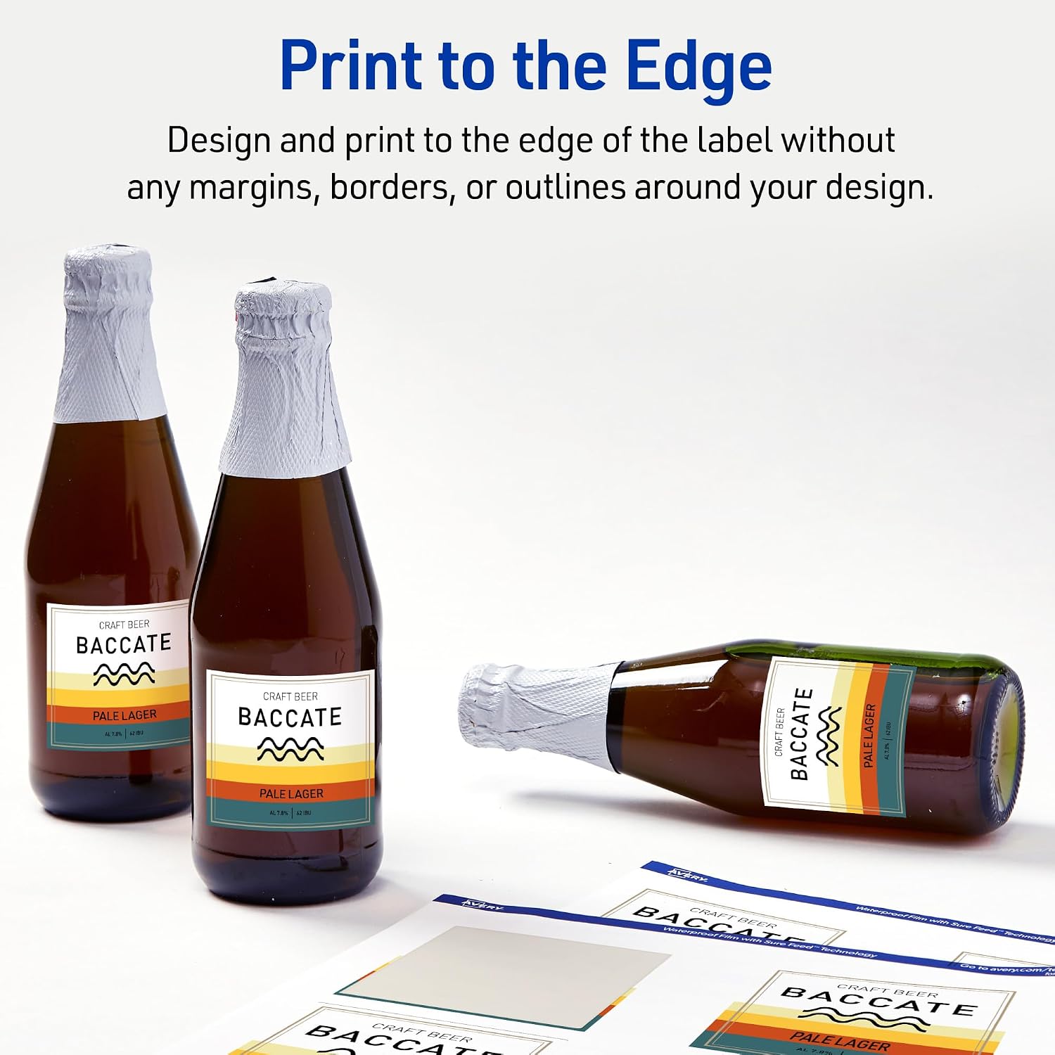 Avery® Printable Square Labels, Sure Feed® Technology, 3" x 3", Matte White, Permanent Adhesive, Laser/Inkjet Printable, 150 Blank Labels, Great for Product Merchandising, Stickers, and More (5659)