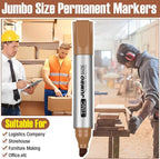 Fuutreo 10 Pack Jumbo Permanent Markers Bulk Large Chisel Tip Permanent Markers - Image 6