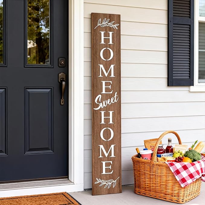 Farmhouse Wooden Welcome Sign Stand - Image 8