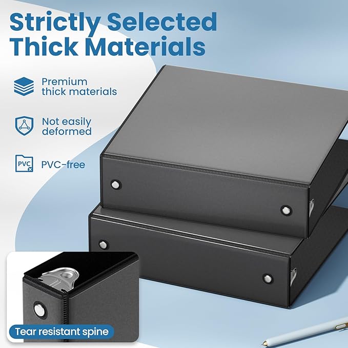 SUNEE 3 Ring Binder 2 Inch 1 Pack - Image 4