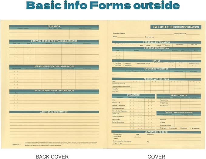 HR Folders for Employee Files – 25-Pack Heavy-Duty Manila Folders - Image 2