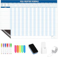 Lincia Large Magnetic 2026 Full Yearly Vacation Board Schedule Dry Erase Wall by Lincia
