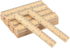 288 Packs Wooden Rulers, 6 Inch Double Sided Wood School Ruler by GNIEMCKIN