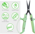 Saboten Fluorine Coated Angled Blade Trimming Scissors Green PT-2 160mm - Image 3
