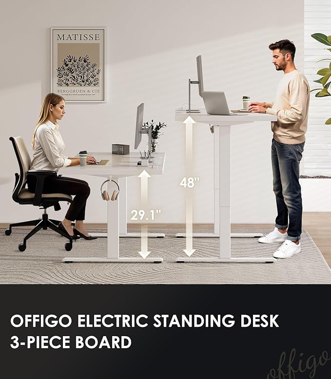 OffiGo 71 Inch Executive Electric Standing Desk, Height Adjustable Desk - Image 3