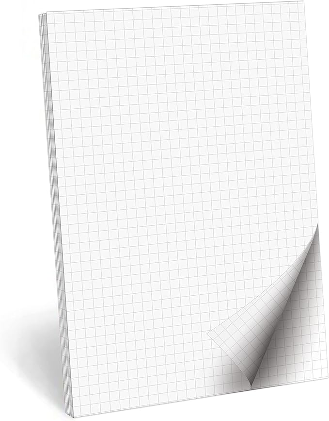 321Done Double Sided Graph Paper Notepad, 0.20 Grid, Made in The USA, Quad by 321Done