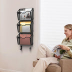 YINGHUA 3 Pack Mesh File Holders Wall Mounted - Image 6