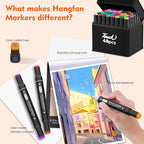 HOMESILMO 48 Color Alcohol Pen Set, Double Tip Art Adult Alcohol Pen, Mixed - Image 6