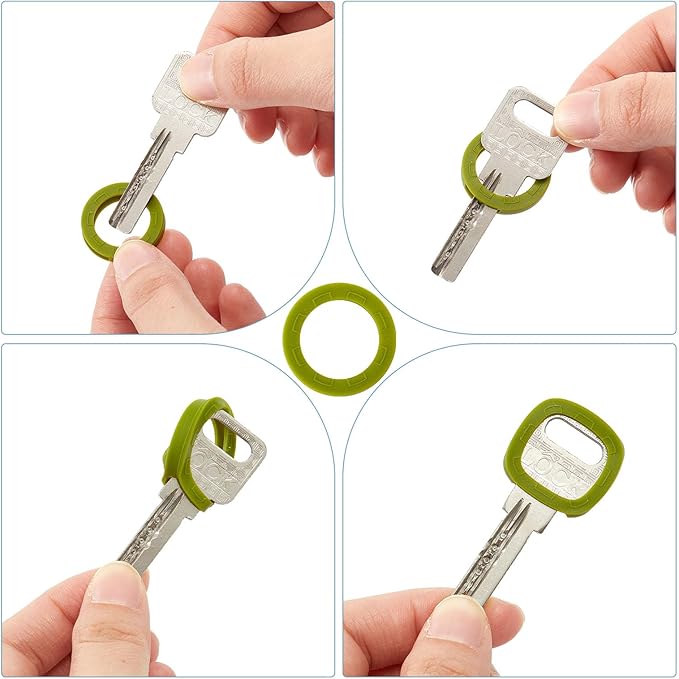 Blulu 80 Pieces 1Inch Colored Key Covers Caps Tags Covers Set Plastic Key Color - Image 4