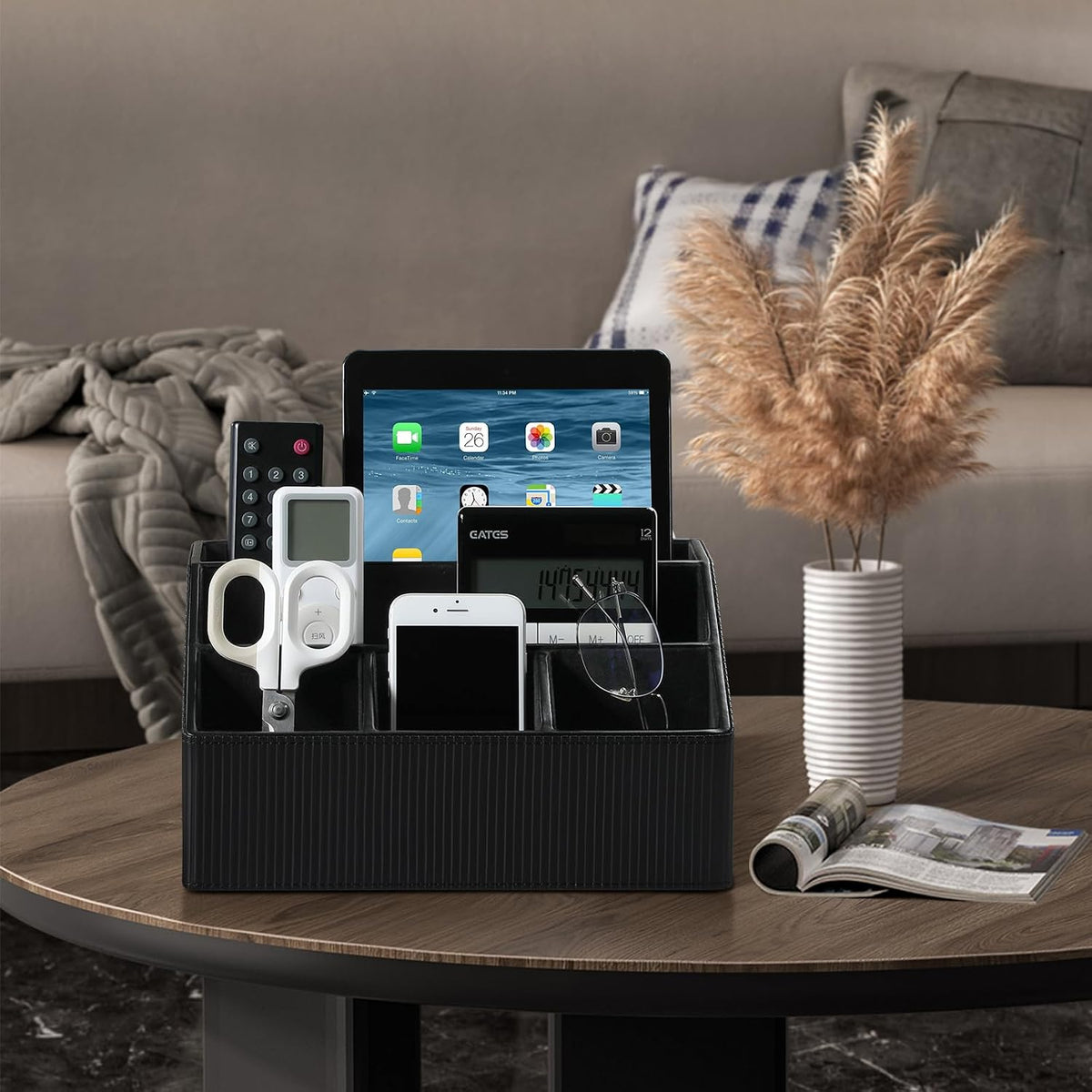 Desk Organizer Caddy Nightstand Organizer Remote Holder
