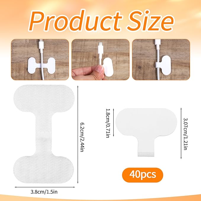 40PCS Cable Labels for Cords Cord Labels for Electronics Reusable Writable - Image 2