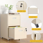 SteeLoong 2 Drawer File Cabinet - Image 5