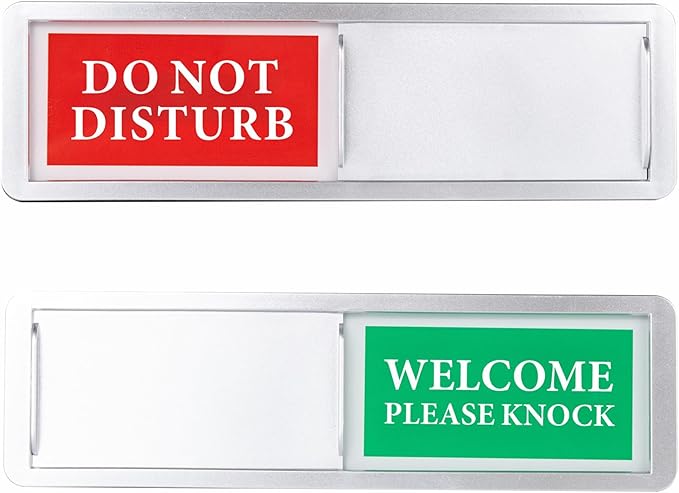 Do Not Disturb/Welcome Door Sign, Sliding Privacy Indicator by AMAZINGSUN