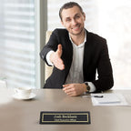Business Wood Name Plate for Desk | Custom Desk Name Plate Personalized Gift - Image 6