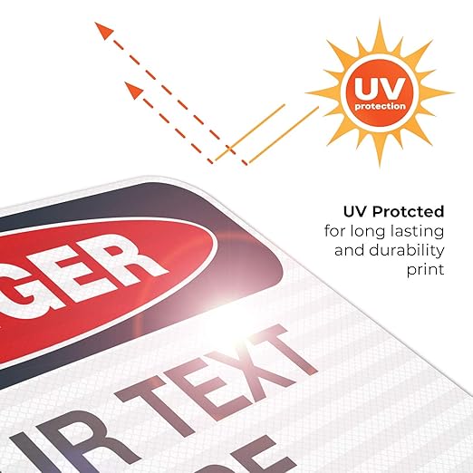 Custom Danger Sign, OSHA Sign, 12x18 Inches, 3M EGP Reflective .063 Aluminum - Image 7