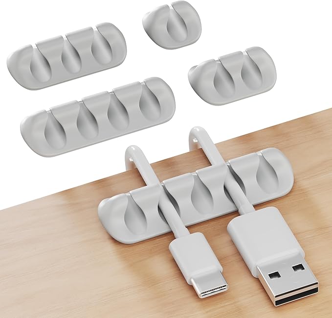 GLUIT Adhesive Desktop Cable Organizer Versatile Cord Holders Wire Clips and by GLUIT