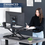 VIVO 48 inch Desk Converter, K Series, Height Adjustable Sit to Stand Riser - Image 4