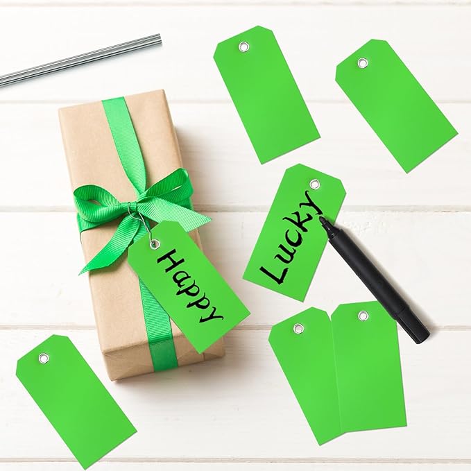 100 Green Tags with Wires - Image 7