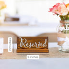 Darware Wooden Reserved Signs for Tables; Rustic Real Table Signs - Image 6
