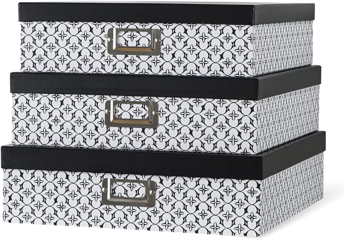 Soul & Lane Black and White Decorative Storage Boxes by SoulLane