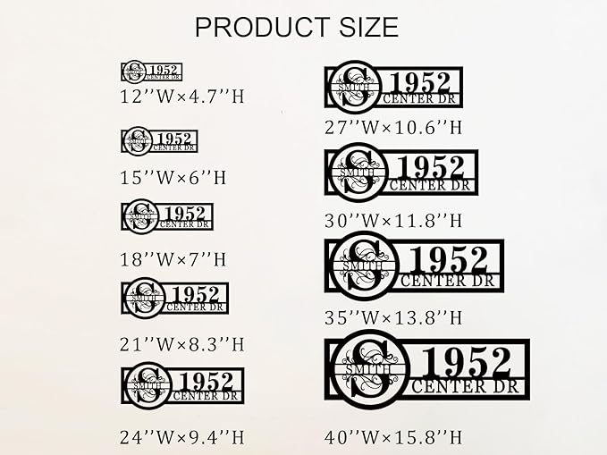 Custom Address Numbers for House, Personalized Hanging Metal Address Signs for - Image 4