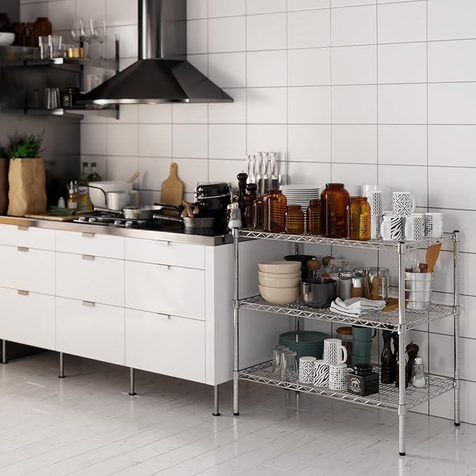 Regal Altair 21" Deep x 36" Wide x 34" Height Wire Shelving Kit | 3-Tier | NSF - Image 6