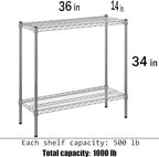 Regal Altair 14" Deep x 36" Wide x 34" Height Wire Shelving Kit | 2-Tier | NSF - Image 3