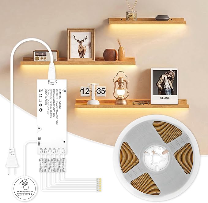 CUBITOR Under Cabinet COB Led Light Strip kit, 16.4ft/5m Cuttable 3000K by Unknown