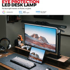 honeywell hj1bk eye-caring 1200lm led architect desk lamp shown in use