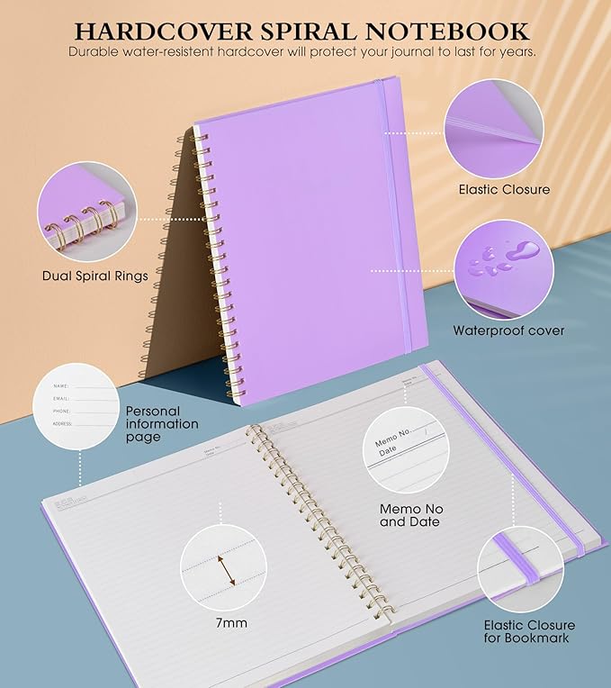 Spiral Notebook Journal 8.5” x 11”, A4 Large Notebooks - Image 3