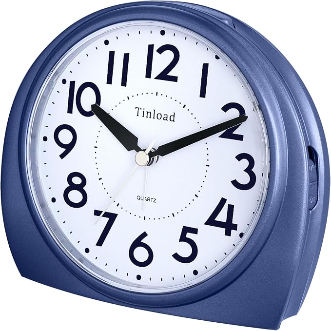 Tinload 5.5" Large Analog Alarm Clock Silent Non Ticking, Gentle Wake, Beep - Image 2