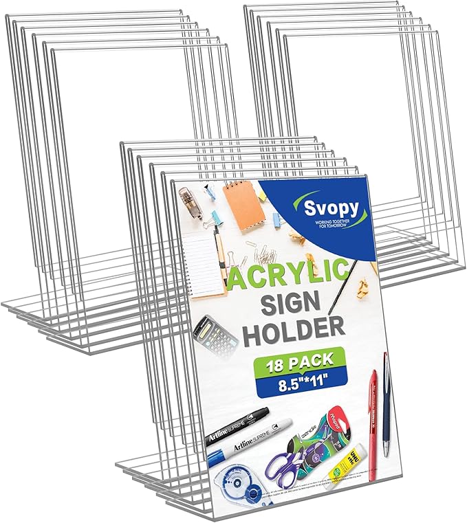 SVOPY Acrylic Sign Stand Holders by SVOPY