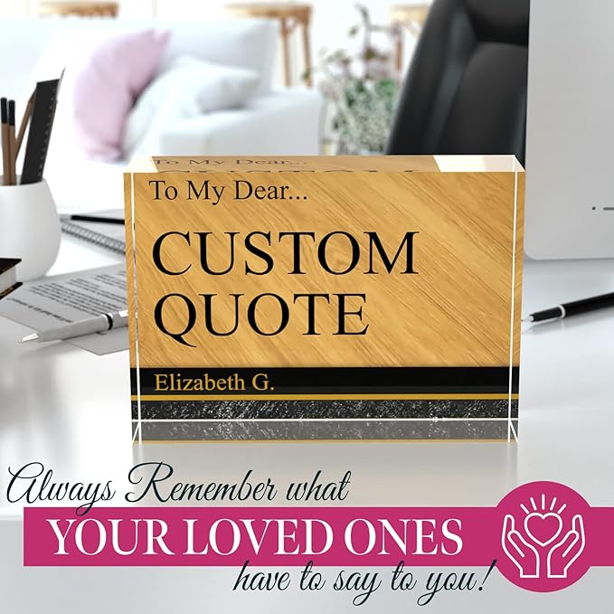 Personalized Gifts, Custom Quote Block Letter Board, Crystal-Clear Acrylic - Image 5