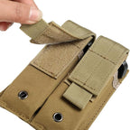 Tactical Single/Double Pistol Mag Pouch Outdoor Molle Open-Top Magazine Pouch - Image 4