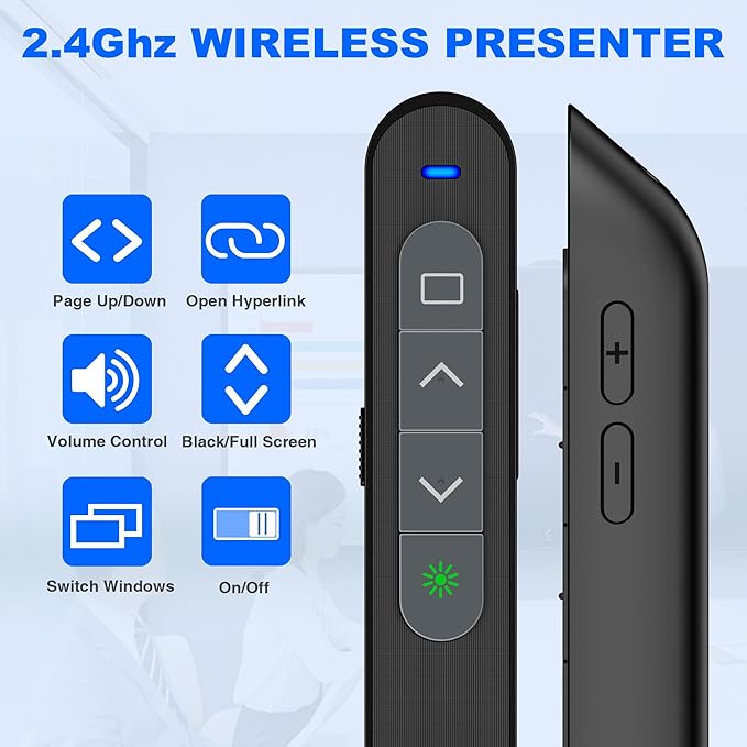 USB Type C 2 in 1 Rechargeable Wireless Presentation Clicker - Image 7