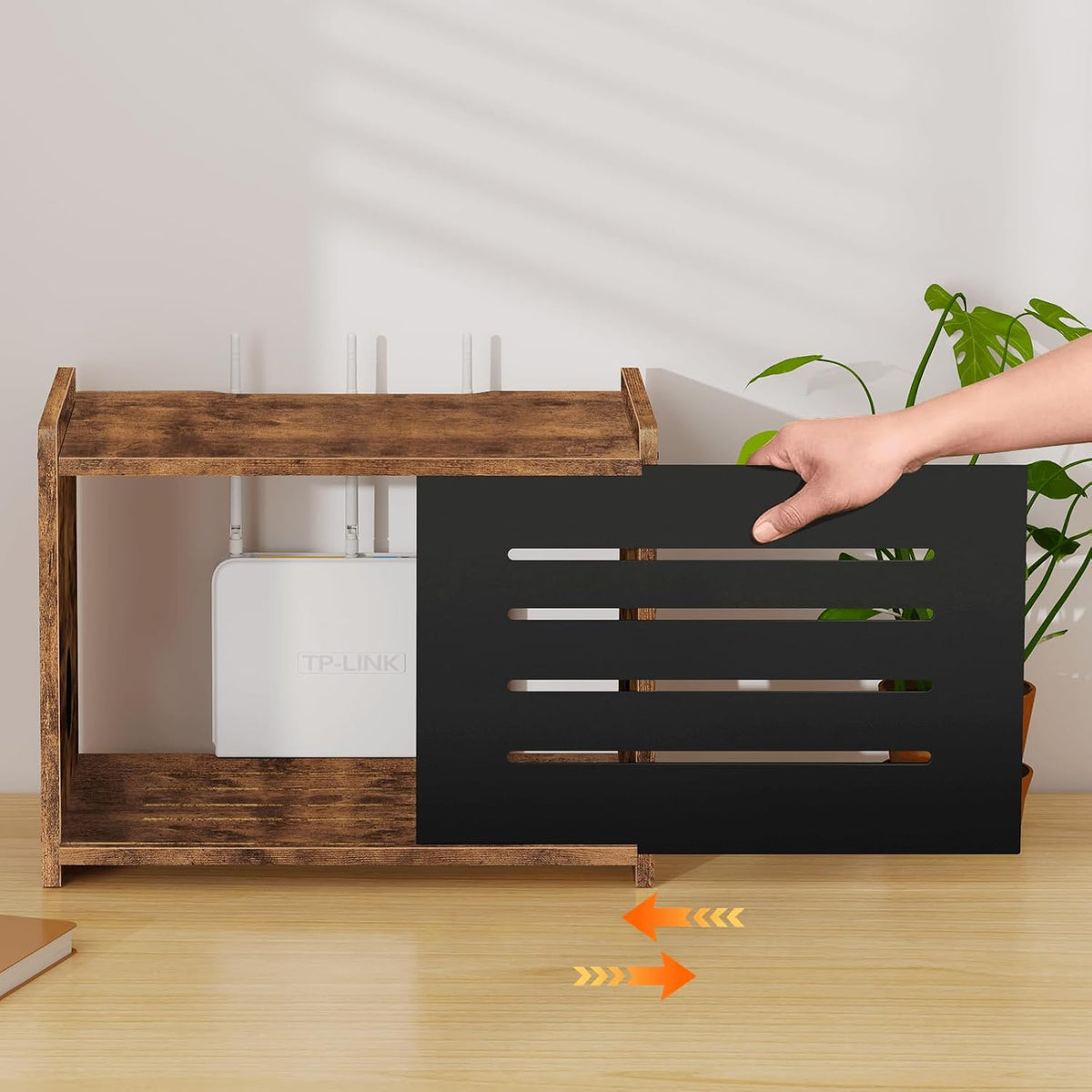 Homode Router Shelf, Wood Wifi Box Hider, Projector Shelf Stand, Router Modem...
