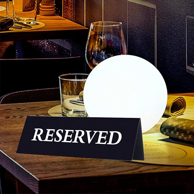 6 Pieces Plastic Reserved Table Sign - Image 4