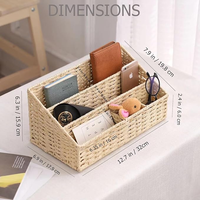 Boershun Rattan Mail Organizer - Image 3