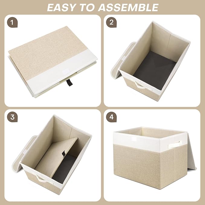 Bagnizer Large 17" 42 Quarts Collapsible Stackable Storage Bins - Image 3