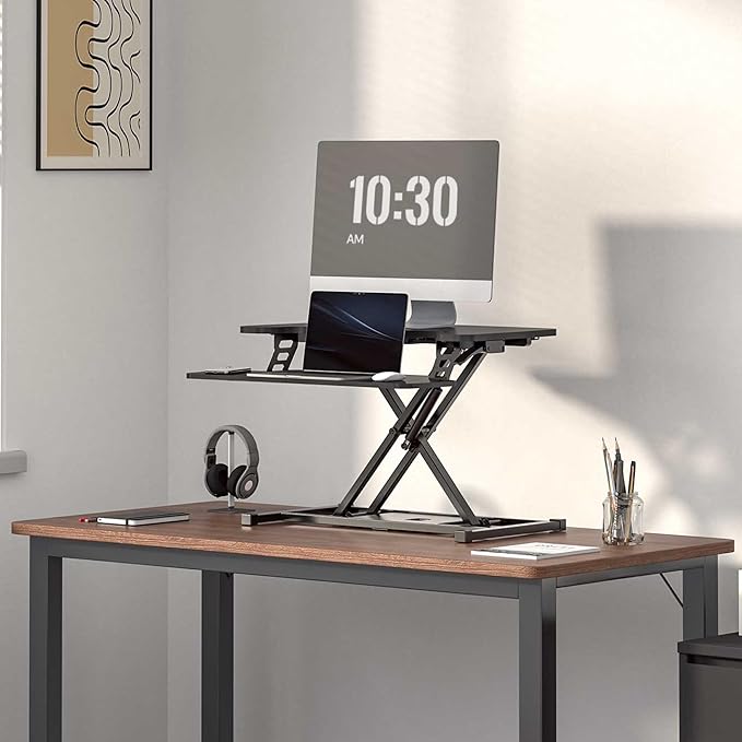 FLEXISPOT Standing Desk Converter 28" Wide Height Adjustable Sit Stand Riser - Image 2