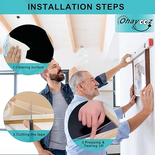 Ohayooz® Extra Strong Double Sided Tape Heavy Duty Removable 10FT, Photo Deco - Image 4