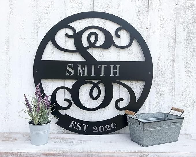 RealSteel Farmhouse Decor, Custom Metal Signs, Last Name Sign, House Warming - Image 3