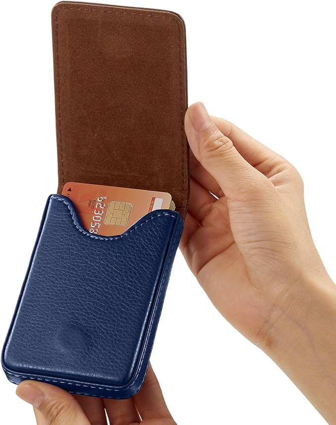 Outus 2 Pieces Business Card Holder, PU Leather Business Card Case Pocket Wallet - Image 5