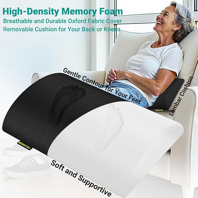 YEASHEIN Adjustable Foot Rest for Under Desk at Work, Ergonomic Under Desk - Image 3